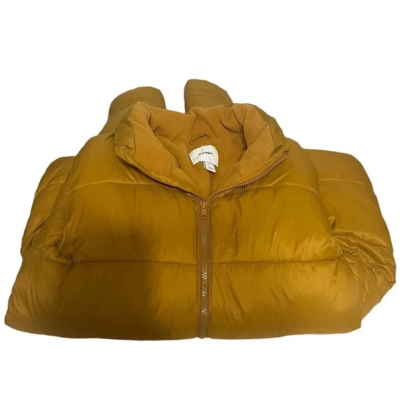 Old Navy Zip Front Puffer Jacket Golden Color Size XL - Picture 2 of 10